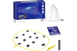 FARYODI Schachbrett Magnetisch - Schach Magnetisch,Reisen Schach Magnetisch,Tragbares Magnet-Steinbrett, Puzzle Checkers Spiel Für Familientreffen