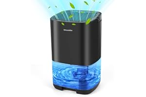 Dreamhigh® 1L Deshumidificateur d Air, Déshumidificateur Electrique Salle de Bain Chambre, Dehumidificateurs Maison, Pour Max 30㎡, Deshumidificateurs Anti Moisissures Déshumidification: 350ml/Jour