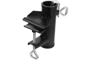 Milisten Adjustable Outdoor Umbrella Fixing Clip Holder for Patio Table Beach Parasol Clamp Secure Balcony Garden Umbrella Pole Support