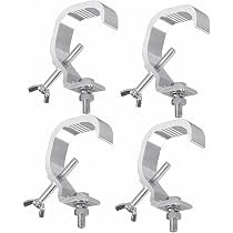WANGCL Pinces Lumière Scène Aluminium - Crochets Antidérapants Pour Projecteurs DJ, Lot De 4