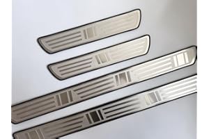 SANSHAOWUDI 8pcs Car Door Sill Scuff Plate for BMW X1 X3 X7 X5 X6 1 3 5 6 Series Z4 7 M Series, Welcome Pedal Guard Kick Plates Threshold Cover Stainless Steel Car Door Sill Protector Auto Accessories