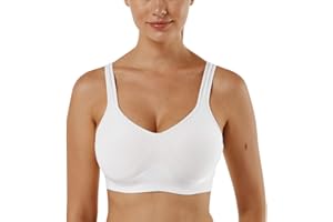 Vertvie Women's Sports Bra Seamless Comfort Push Up Bra Wireless Padded Plus Size Yoga Sleep Bra 1/2/3 Pack