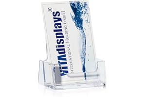 Taymar-VBC56-Prospekthalter-Visitenkartenhalter, Hochformat 1 Stück durchsichtig