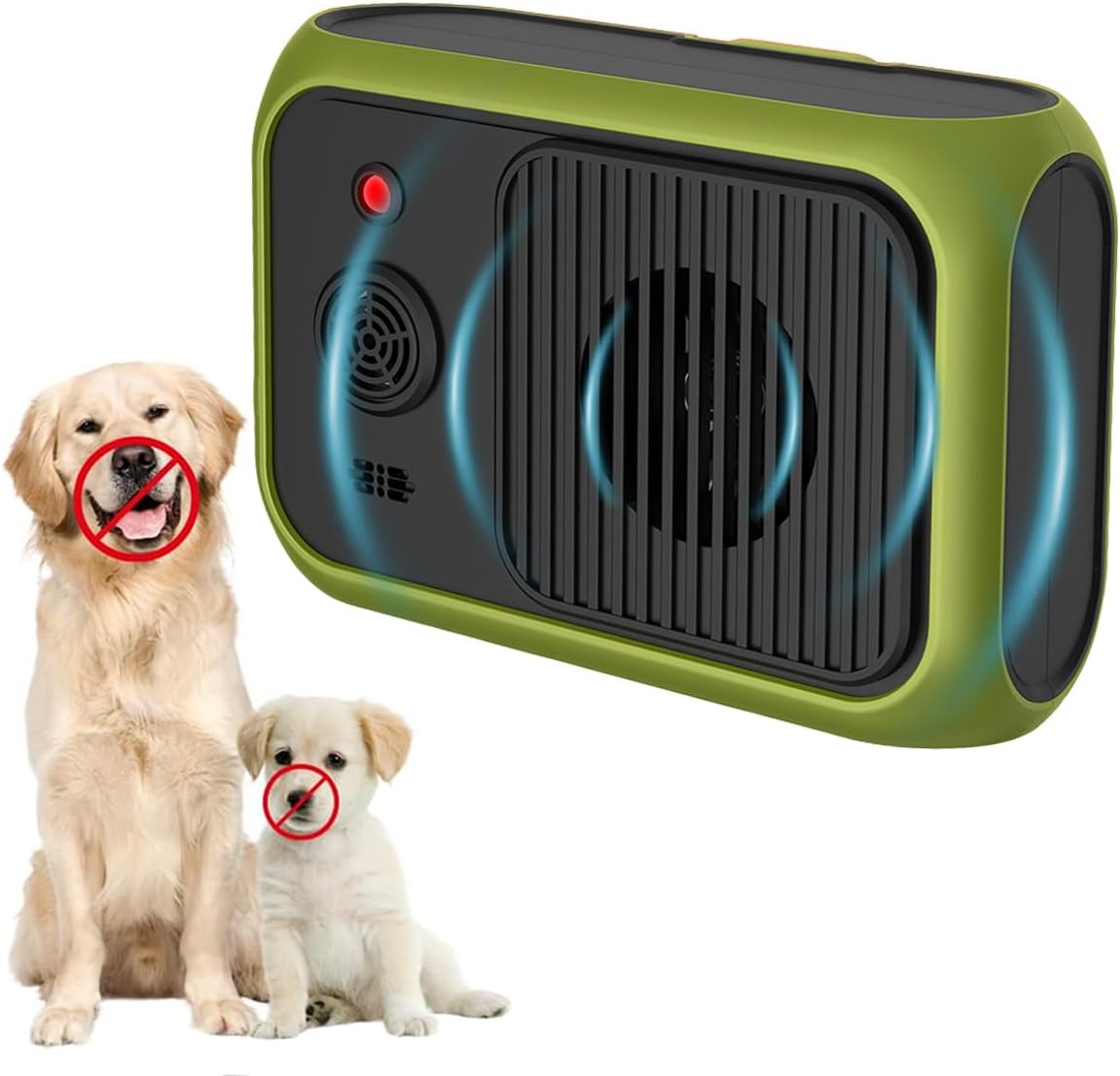 COODAY Ahuyentador de Perros Potente, 2 Frecuencias Ajustables Dispositivo Antiladridos para Perros, Impermeable - Antiladridos para Perros Ultrasonidos Recargable/Interiores/Exteriores
