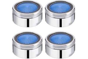 ELEGANTTIN 4 Pcs Water Saver Spout Filter Tap Aerator Mesh Tap Head Faucet Aerator Replacement Parts Insert Nozzle Water Saver Tap Filter Nozzle Faucet Aerator for Kitchen Bathroom 4PCS 24mm