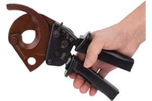 DEROR Cable Cutter, Ratchet Cable Cutter, Electricians Tools, Wire Cutter J40A 300mm² Ratchet Industrial Grade Cable Scissors Hardware Hand Operated Cutting Tool