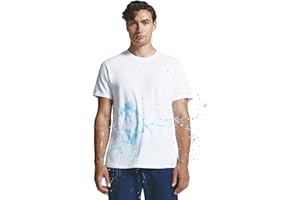 Sepiia Camiseta Manga Corta Básica para Hombre Antiolor Antimanchas Antiarrugas Holgada Cuello Redondo