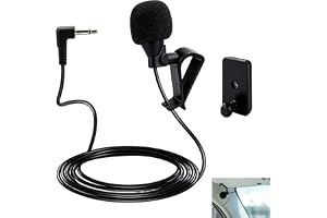 Extern bilmikrofon 3,5 mm, för bilstereomikrofon, kompatibel med JVC Kenwood Sony Alpine, mikrobilskabel 3 m, U-fästklämma och klistermärke, plug and play Bluetooth-handsfree-samtal