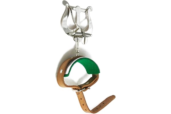 Soundman® Lyre pour Flûte Traversière, en Laiton Nicklé, Rembourrée, Porte-Partitions