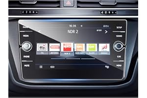 SHAOHAO Kompatybilna z VW Tiguan MK2 AD1 2018-2023/B8 Passat folia ochronna na wyświetlacz nawigacji samochodowej 8-calowa, GPS, przezroczysta, odporna na zarysowania, 9H, ochrona przed odciskami