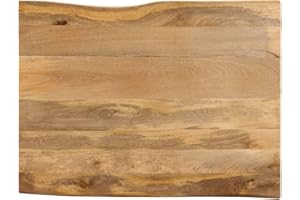 ‎VIDAXL vidaXL Tischplatte, Holztischplatte mit Baumkante, Ersatztischplatte für Couchtisch Beistelltisch Esstisch, Holzplatte, Massivholz Mango