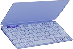 Logitech Keys-to-Go 2, Clavier Bluetooth Portable pour Tablette avec Coque intégrée, Clavier sans Fil Ultra-Mince pour Windows, Android, Linux, iPad, iPhone, Mac et Apple TV, Français AZERTY - Lilas