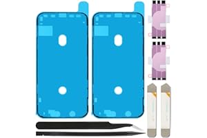 ZHUROUPU Pegatina Adhesiva precortada de 7pcs Compatible con para iPhone 11, Adhesivo de Pantalla LCD y Cinta Adhesiva de Pegamento Interno de batería (6.1 Pulgadas/Negro)