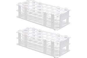 MUYIRTED 2pcs plástico tubo de prueba estante 25m m, desmontable centrífuga tubo rack 24 agujero blanco tubo de prueba titular