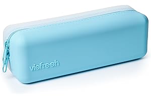 Visfresh Disposable Daily Contact-Lens Case Organizer, Travel-Friendly, Premium Quality, Water-Resistant Silicone Case with Clearly Labeled R & L, Storage up to 30 Lenses (Blue)