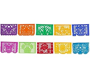 FANMEX Fantastik - Auténtico Papel picado Mexicano - Modelo clásico 4 Metros - Decoración Fiesta Mexicana (Papel)