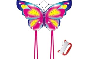 ONESHLEE Dragón para niños, dragón mariposa para niños y adultos, cometa de vuelo para niños con cuerda de dragón, dragón para subir a las niñas, cometas dirigidas para niños, dragones para niños