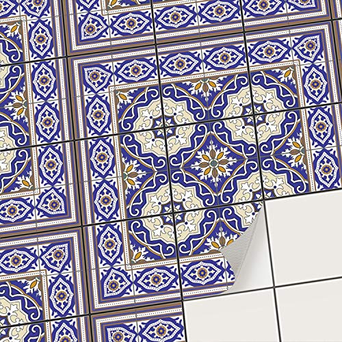 creatisto Mosaikfliesen Fliesenaufkleber Fliesenfolie - Hochwertige Sticker Aufkleber für Wandfliesen I Klebefliesen Deko Folien für Fliesen Ornament in Bad u. Küche (15x15 cm I 54 -Teilig)