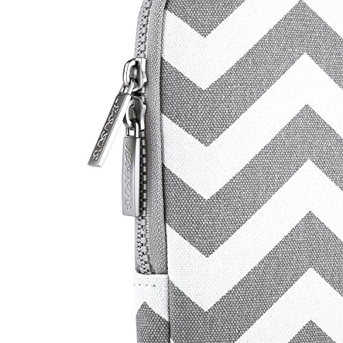 MOSISO Chevron Stil Canvas Gewebe Hülle Laptop Sleeve Tasche Beutel für 13-13.3 Zoll MacBook Pro, MacBook Air, Notebook Computer mit einem kleinen Fall, Grau - 5