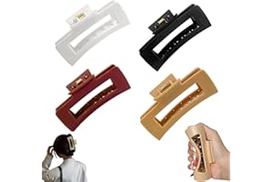 Soft Claw Clip, Haarspangen Cloud Clip Rutschfest Quadratische Klauenclips, Weiche Haarklammern FüR Damen, Haar Jaw Clips FüR Frauen MäDchen (4 STK)