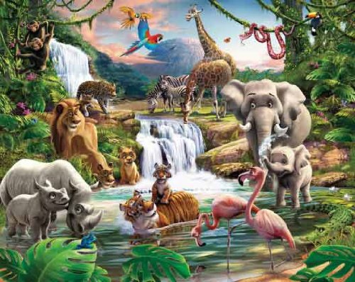 Preisvergleich Produktbild Fototapete - Wandbild: Entdecke den Dschungel