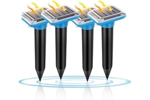 HENESE Repellente Solare Scaccia Talpa,4 Pezzi Repellente Talpe Ultrasuoni, Dissuasore per talpe a ultrasuoni, per Giardino Cortile Fattor, Deterrente per arvicola, topo, talpa