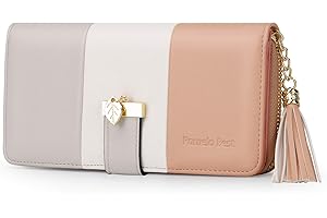 Pomelo Best Portafoglio donna multicolore a righe portafoglio, beige., m, Moderno