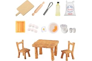 RHZXD 20 Stücke Wichtel Zubehör, Puppenhaus Zubehör Mini Puppenhaus Zubehör Miniatur Tisch Puppenhaus Küche Miniatur Puppenhaus Zubehör Feengarten Zubehör Indoor Outdoor, Klein