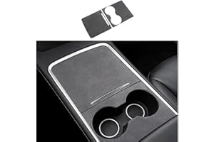 frani Center Console Wrap (Suede Edition) Designed for Tesla Model 3/Y 2021-2024,Tesla Center Console Cover for Model 3/Y(Not for Model 3 Highland 2024)