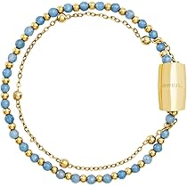 Breil, Magnetica System Collection, Women's Bracelet with Two Chains with Natural Stones, Magnet Closure, Compatible with All Magnetic System Elements, Gift Idea for Women, Steel, Natural Stones