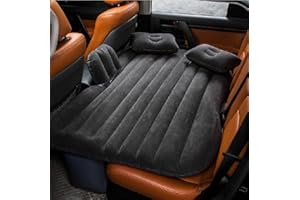 LABABE Auto Car Inflatable Air Mattress Bed for Back Seat of Cars SUV's and Mid-size Trucks Outdoor Travel Camping Universal(Gray Flocking)