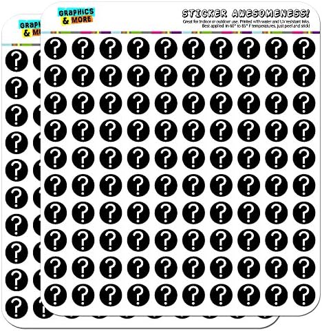 GRAPHICS & MOREMystery Question Mark 1.3cm (0.5") Scrapbooking Crafting Stickers