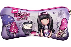 SAFTA 271gj34, Astuccio Piatto in Neoprene Gorjuss Cheshire Cat Unisex-Bambini e Ragazzi, Multicolore, M