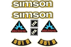 2TAKTSHOP Simson S51B IFA Electronic Aufkleber Set Dekor Premium Retro DDR IFA