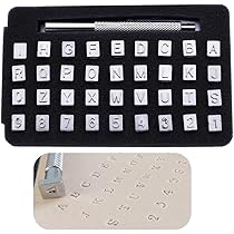 YFUK Alphabet Stempelset 27-teilig - 2,5mm Stahlstempel Für Metall & Leder
