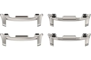 NovemFoal 2-par stabil klockremskontakt kompatibel med Samsung Galaxy Watch 8/Watch 8 klassiska bandadaptrar, adapter i metall rostfritt stål