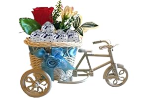 NARAMAKI Baci Perugina Bicicletta Idee Regalo per Uomo e Donna- 9 Cioccolatini Baci Perugina Classico Fondente Luisa+ Bicicletta Decorativa Per Giardino, Centrotavola, Casa