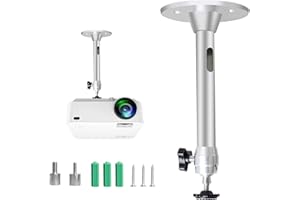 YiePhiot Mini Beamer Projektor Halterung Wall Ceiling Mount Kompatibel mit QKK,DR.J Upgrade,DBPOWER,Anker,VANKYO,AAXA Technologies, PVO,Artlii,LoongSon,APEMAN und meisten (175mm, Silber)