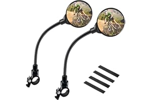 YESALER Specchietto Retrovisore 360° Regolabile Specchietto Retrovisore Specchietti per Bici per Bici da Corsa Monopattino Elettrico Moto Bicicletta Elettrica 2 Pezzi