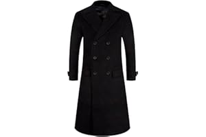 APTRO Mens Wool Coats Long Coats Thick Winter Jacket Elegant Outwear 80% Wool Trench Coat 1817