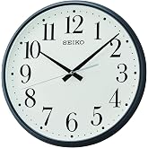 Seiko Duvar saati siyah plastik sessiz saniye QXA728K