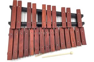 HSGAV Xylophone 25 Note Percussion Bois Cadeau Éducatif Pour Adultes Et Enfants Musique Avec 2 Baguettes