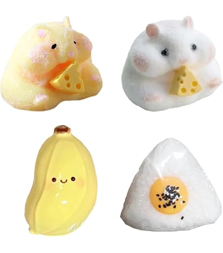 4 Stück Taba Squishy Spielzeug – Weicher Stressball, Anti-stress Für Kinder & Erwachsene, Katzenpfoten & Kekse