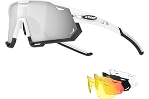 X-TIGER Occhiali Da Ciclismo Con 5 Lenti Occhiali Bici MTB Intercambiabili per Ciclismo Corsa Guida Pesca Golf Baseball Corsa CE Autentica