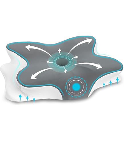 Nekkussen voor pijnverlichting: ergonomische kussens van traagschuim om te slapen, verkoelend kussen voor neksteun, orthopedisch kussen voor mensen