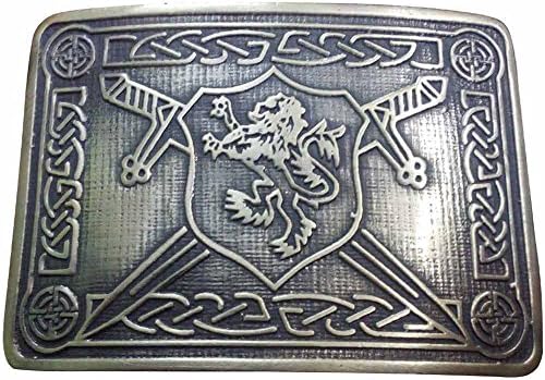 Saltire Lion Rampant Kilt Belt Buckle Antique Finish/Highland Kilt Belt Buckles
