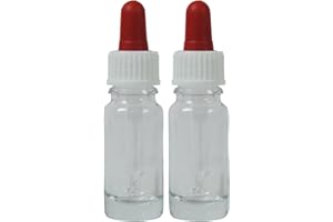 MIKKEN Viva-Haushaltswaren Gabriele Hesse e.K. 2 x Pipettenflasche 10 ml Apothekerflasche in Klarglas, inkl. Glaspipette made in Germany, und 2 Beschriftungsetiketten