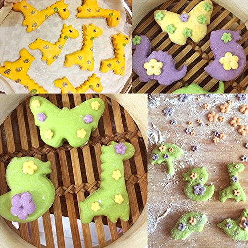 HUAFA 12 Stück Tier Keks Frucht Cutter Formen Set Mini Ausstechformen Plätzchen Ausstecher, Gemüseschneider Form für Kinder - 6