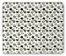 Produktbild Modern Mouse Pad, Botanical Nature Inspired Abstract Flowers Stylized Foliage Design, Standard Size Rectangle Non-Slip Rubber Mousepad, Pale Green Black and White