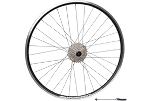 MADSPEED7 QR 29” 29er (ETRTO 622x19) MTB Mountain Bike REAR Wheel + 8 speed Cassette (11-32t) - Rim & Disc Brake Compatible - Sealed Bearings Hub (Very Smooth Hub) - Double Wall Rim - 32x Black Spokes